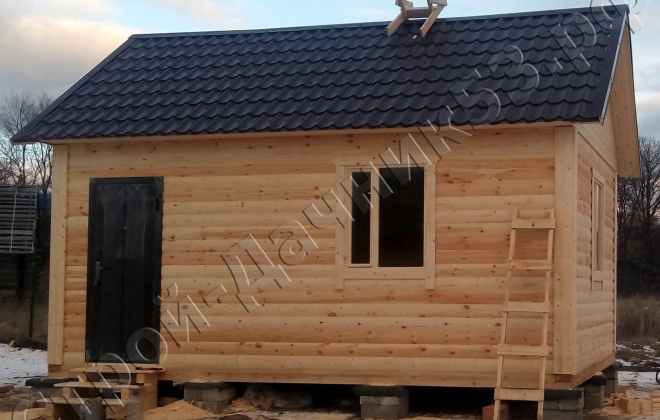 1 брусовой дом од-1, 6×4, 24 м², ярославская область, угличский район, деревня грибаново (2)